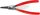 KNIPEX Seegergyűrű fogó külső-egyenes KE, polírozott fej, PVC nyél A0 140mm, 3-10mm 4611 A0