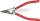 KNIPEX Seegergyűrű fogó külső-egyenes KE, polírozott fej, PVC nyél G0 140mm, 1,5-4mm 4611 G0 4611G0