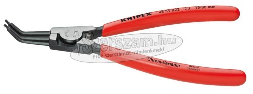 KNIPEX Seegergyűrű fogó külső-hajlított KH 45°, PVC nyél A42 310mm, 85-140mm, polírozott fej 4631 A42