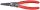 KNIPEX Seegergyűrű fogó, precíziós belső-egyenes BE, túlfeszítő határolós J0 140mm, 8-13mm 4831 J0