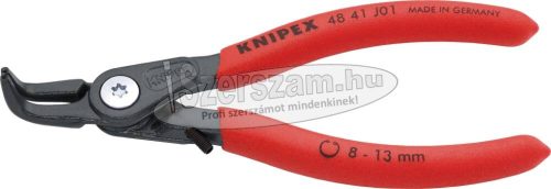 KNIPEX Seegergyűrű fogó, precíziós külső-hajlított KH 90°, túlfeszítő határolós J01 130mm, 8-13mm 4841 J01