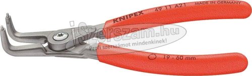 KNIPEX Seegergyűrű fogó, precíziós külső-hajlított KH 90°, PVC nyél A01 130mm, 3-10mm 4921 A01