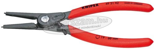 KNIPEX Seegergyűrű fogó, precíziós külső-egyenes KE, PVC nyél A2 180mm, 19-60mm 4931 A2