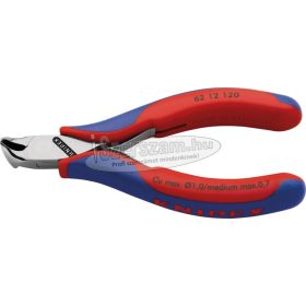   KNIPEX Elektronikai ferde csípőfogó, kétkomponensű nyél 120mm/0,3-1mm ,15° vágóél 6 212 120
