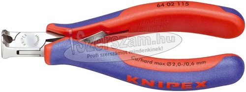 KNIPEX Elektronikai homlokcsípő fogó, ferde vágóél 115mm/0,5-1,5mm, 27° ferde él 6 442 115