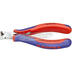   KNIPEX Elektronikai homlokcsípő fogó, mini ferde vágóél 120mm/0,6mm, 65° ferde él 6 462 120
