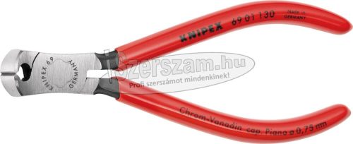 KNIPEX homlokcsípő fogó, mechanikai, krómozott, PVC nyél 130mm/0,4-2mm 6 901 130
