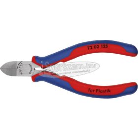   KNIPEX oldalcsípő fogó, műanyaghoz, kétkomponensű nyél 125mm 7 202 125