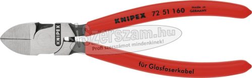 KNIPEX oldalcsípő fogó, optikai kábelhez, PVC nyél 160mm 7 251 160