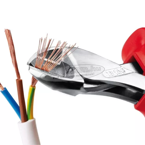 KNIPEX Szigetelt oldalcsípő fogó, erő, kétkomponensű nyél 160mm, X-CUT, 1000V 7 306 160
