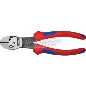   KNIPEX oldalcsípő fogó TwinForce, polírozott, kétkomponensű nyél 180mm/3,0-5,5mm 7 372 180