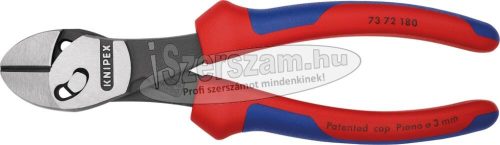 KNIPEX oldalcsípő fogó TwinForce, polírozott, kétkomponensű nyél 180mm/3,0-5,5mm 7 372 180