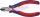 KNIPEX Elektronikai oldalcsípő fogó, kétkomponensű nyél 125mm/0,4-2,5mm, krómozott fej 7 605 125