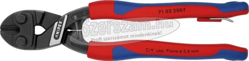 KNIPEX Kompakt csapszegvágó, CoBolt, kétkomponensű nyél 200mm/3,6-6mm, leesés ellen biztosított 7102 200T 71 02 200 T