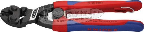KNIPEX Kompakt csapszegvágó, CoBolt, kétkomponensű nyél 200mm/3,6-6mm rugóval, leesés ellen biztosított 7122 200 T