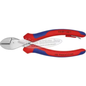  KNIPEX oldalcsípő fogó X-Cut, krómozott, kétkomponensű nyél 160mm/2,2-4,8mm, leesés ellen biztosított 7305 160T 73 05 160 T