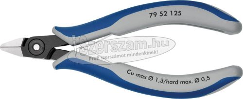 KNIPEX Elektronikai oldalcsípő fogó, precíziós, hegyes fej 125mm