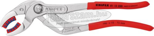 KNIPEX Szifonfogó műanyag pofavédovel, PVC nyél 250mm/10-75mm, barnított 8 111 250