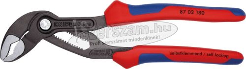 KNIPEX Autóvízpumpa fogó, Cobra, polírozott, kétkomponensű nyél 180mm/36mm, 1.1/4" 8 702 180