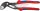 KNIPEX Autóvízpumpa fogó, Cobra, polírozott, kétkomponensű nyél 250mm/46mm, 2", leesés ellen biztosított 8702 250 T