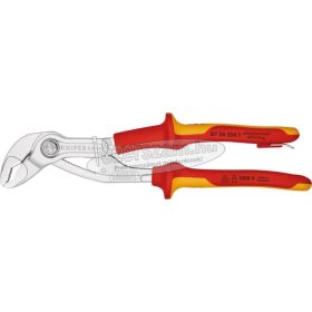   KNIPEX Szigetelt autóvízpumpa fogó, kétkomponensű nyél 250mm, 1000V, Cobra, leesés ellen biztosított 8726 250 T