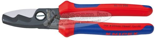 KNIPEX Kábelvágó olló, kétkomponensű nyél 200mm, d=20/70mm², AWG2/0 9 512 200