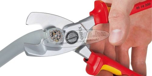 KNIPEX Szigetelt kábelvágó olló, kétkomponensű nyél 200mm, d=20/70mm² 9 516 200 1000V 95 16 200