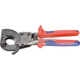   KNIPEX Kábelvágó olló, racsnis, kétkomponensű nyél 250mm, d=32/240mm², MCM 500 9 531 250