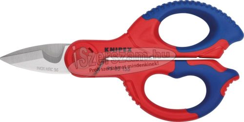 KNIPEX műszerész olló, drótvágóval, kétkomponensű nyéllel 160mm, max.:6mm² 9505 155 SB