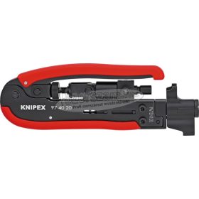   KNIPEX krimpelőfogó KOAX csatlakozóhoz RG59/6/11 BNC és RCA csatlakozókhoz 9740 20 SB