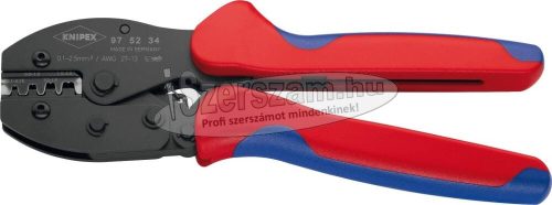 KNIPEX Áttételes saruzó fogó, szigeteletlen csúszósaruhoz 0,5-6mm², AWG20-10 220mm 9752 35