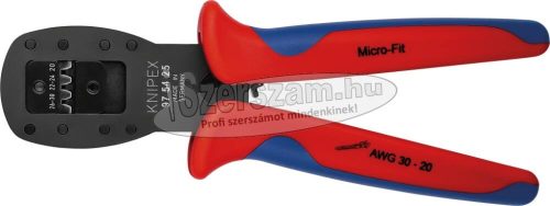 KNIPEX Párhuzamos érvéghüvelyszorító fogó 0,03-0,56mm², AWG32-20 D-Sub, HD20, HDE-Stecker 9754 24