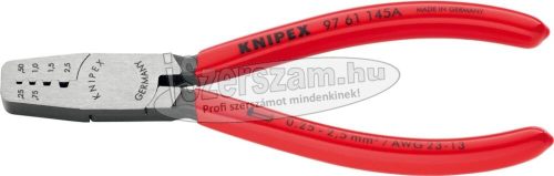 KNIPEX érvéghüvelyező fogó, szigetelt érvéghüvelyhez 0,25-2,5mm², AWG23-13 145mm 9761 145 A