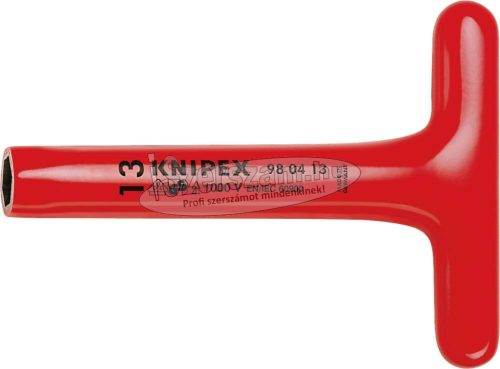 KNIPEX Szigetelt dugókulcs, T-nyelű, 13,0x200mm 9804 13 1000V 980413