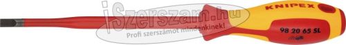 KNIPEX Szigetelt csavarhúzó, lapos, vékonyított szár 125x5,5x1mm 9820 55 SL 1000V 98 20 55 SL