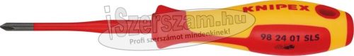 KNIPEX Szigetelt csavarhúzó Plus-Minus 1000V PH/S2x100mm vékonyított szár 9824 02 SLS