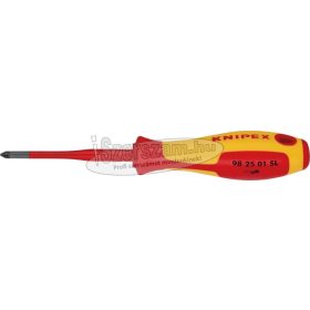   KNIPEX Szigetelt csavarhúzó Pozidriv vékonyított szár, 1000V PZ2x100mm 9825 02 SL