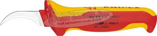 KNIPEX Szigetelt kábelkés, sarló alakú penge 1000V 185mm 9853 13