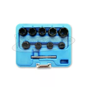   BGS TECHNIC Csavarkiszedő készlet sérült fejű csavarokhoz, bal spirál 3/8" 5265