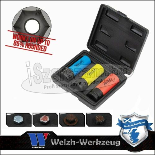 WELZH WERKZEUG Légkulcsfej készlet 1/2" 3 részes alufelnihez 17-19-21mm Lok-Typ 2661-WW