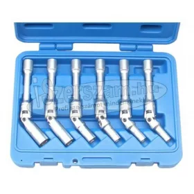   BGS TECHNIC Izzító gyertyaszerelő készlet 3/8" csuklós 6 részes 150mm 2986