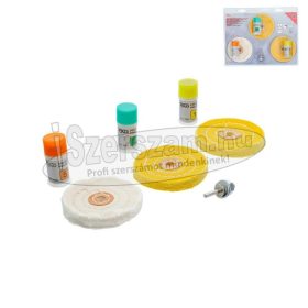   BGS TECHNIC Polírozó készlet, kemény fémekhez, 7 részes készlet 3991