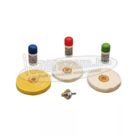   BGS TECHNIC Polírozó készlet, lágy fémekhez, 7 részes készlet 3990