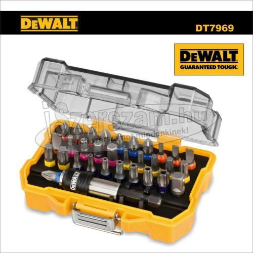 DEWALT Bit készlet 32 részes, gépi, színkódolt, ipari DT7969