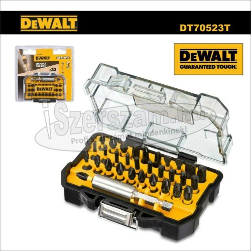 DEWALT Bit készlet 32 részes, gépi, torziós, ipari DT70523T