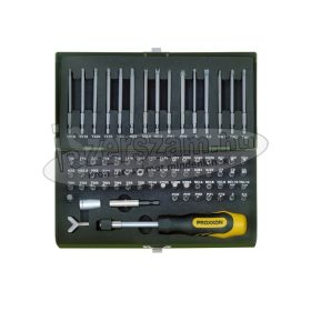  PROXXON Bit készlet 75 részes 1/4" hosszú-rövid bitfejek 23107