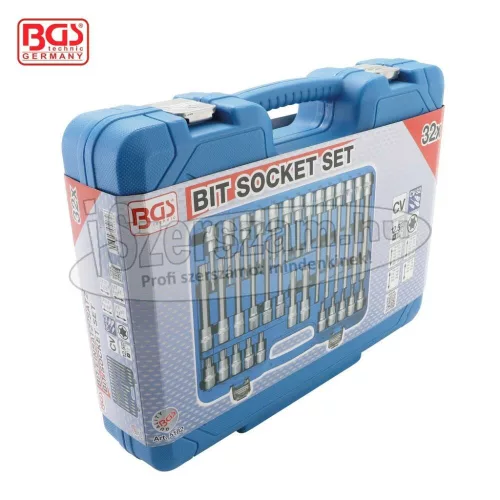 BGS TECHNIC Rátűzőkulcs crowa+bit készlet Torx készlet 1/2" T20-T70 32 részes 5182