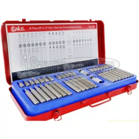   GENIUS TOOLS Torx-imbusz-spline bit készlet 40 részes TX-3440