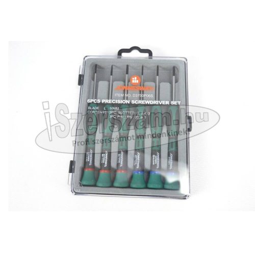 JONNESWAY TOOLS Csavarhúzó készlet, műszerész SL+PH 6 részes D3750P06S