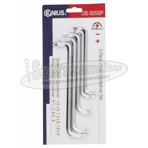 GENIUS TOOLS Csavarhúzó készlet "Z" alakú 5 részes OS-505SP